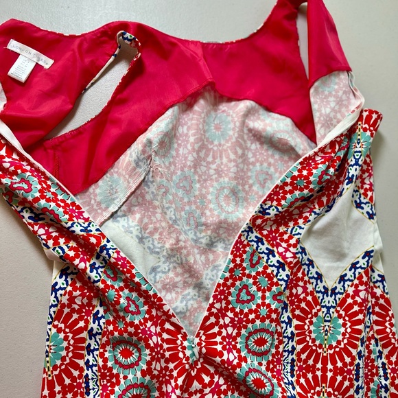 London Times Multi Colored Sheath Mini Dress Halter Neckline, Size 4 - Picture 14 of 14